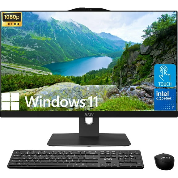 MSI All-in-One Computer Modern Intel Core 7 Processor 150U 16GB RAM 1TB SSD + 1TB HDD 23.8" FHD Touchscreen Windows 11 Home