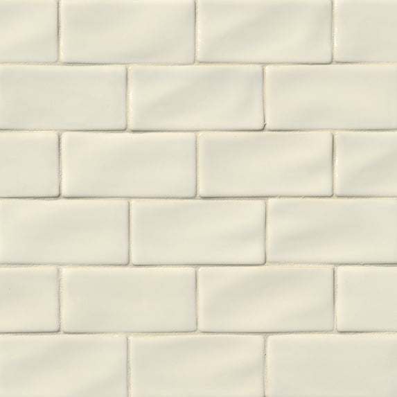 MSI Antique White 3 in. x 6 in. Glossy Ceramic Handcrafted Beige Handmade Subway Tile (1 sq. ft. / case)