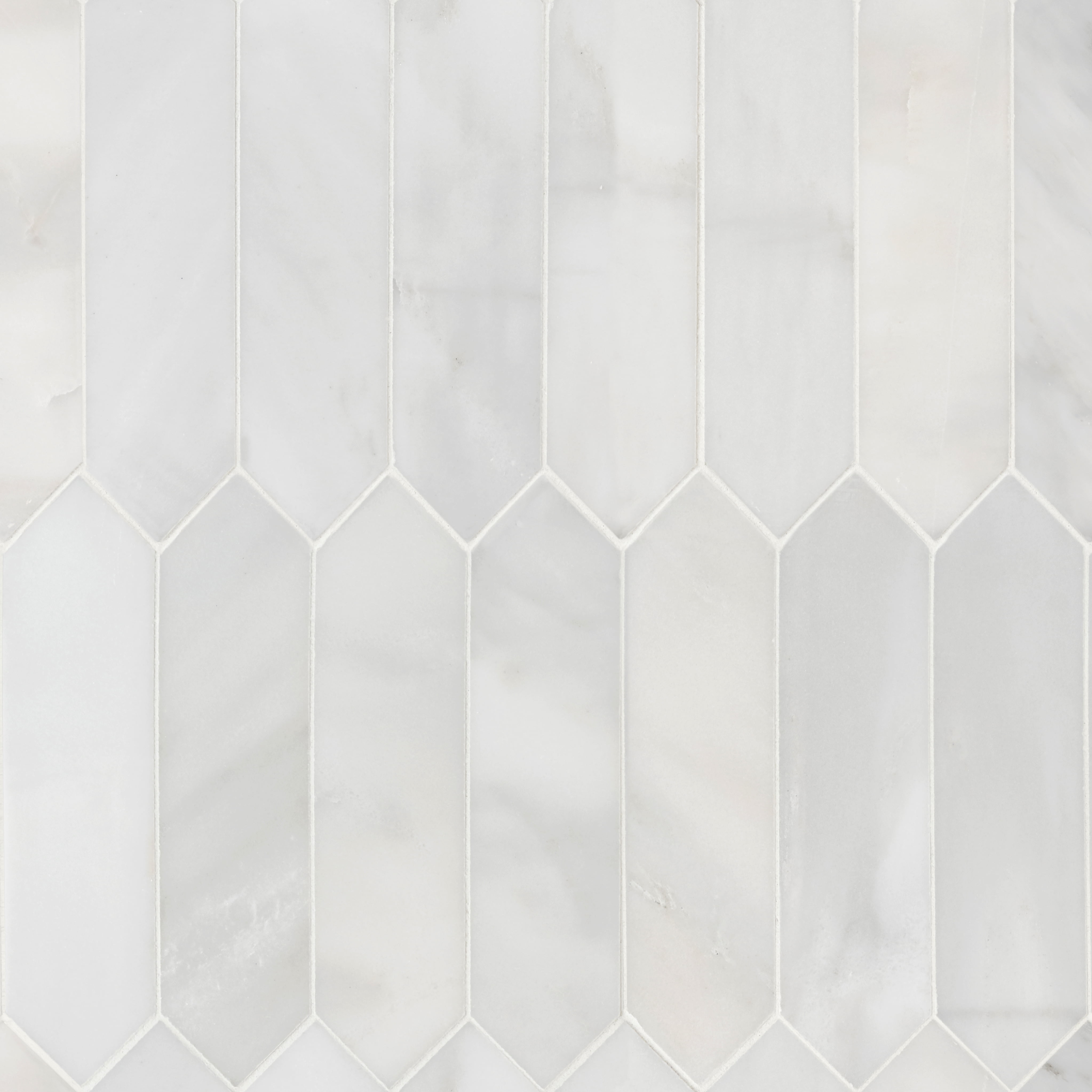 Arabescato Carrara White and Gray Marble Mosaic Tile