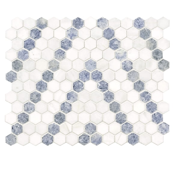 MSI Azula Sazi Sample Polished Marble Mosaic Floor And Wall Tile