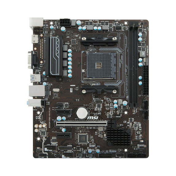 MSI B350M PRO-VH PLUS - Motherboard - micro ATX - Socket AM4 - AMD B350 Chipset - USB 3.1 Gen 1 - Gigabit LAN - onboard graphics (CPU required) - HD Audio (8-channel)