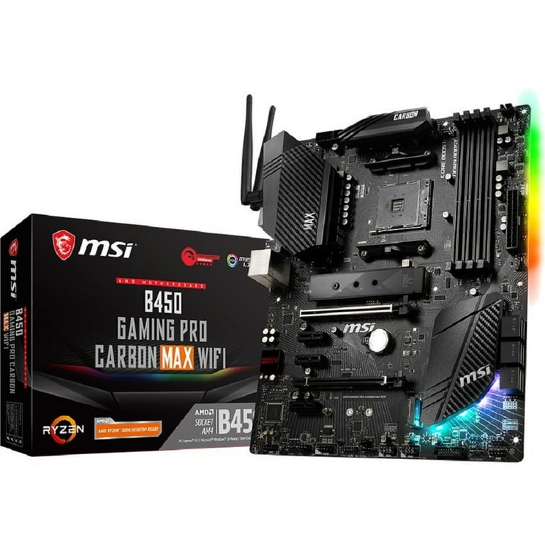 MSI B450 GAMING PRO CARBON MAX WIFI Desktop Motherboard - Walmart.com