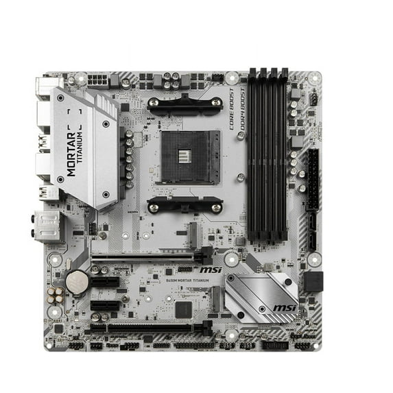 MSI B450M Mortar Titanium AM4 AMD B450 Micro ATX DDR4-SDRAM Motherboard