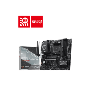 MSI B550M GAMING PLUS WIFI6E AM4 AMD B550 Micro ATX Motherboard, DDR4, PCIe 4.0, Dual M.2, Wi-Fi 6E, Bluetooth 5.3, 1G LAN