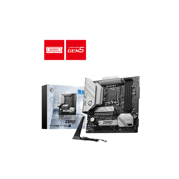 MSI B760M PROJECT ZERO Desktop Motherboard - Intel B760 Chipset - Socket LGA-1700 - Micro ATX (b760mprojectzero)