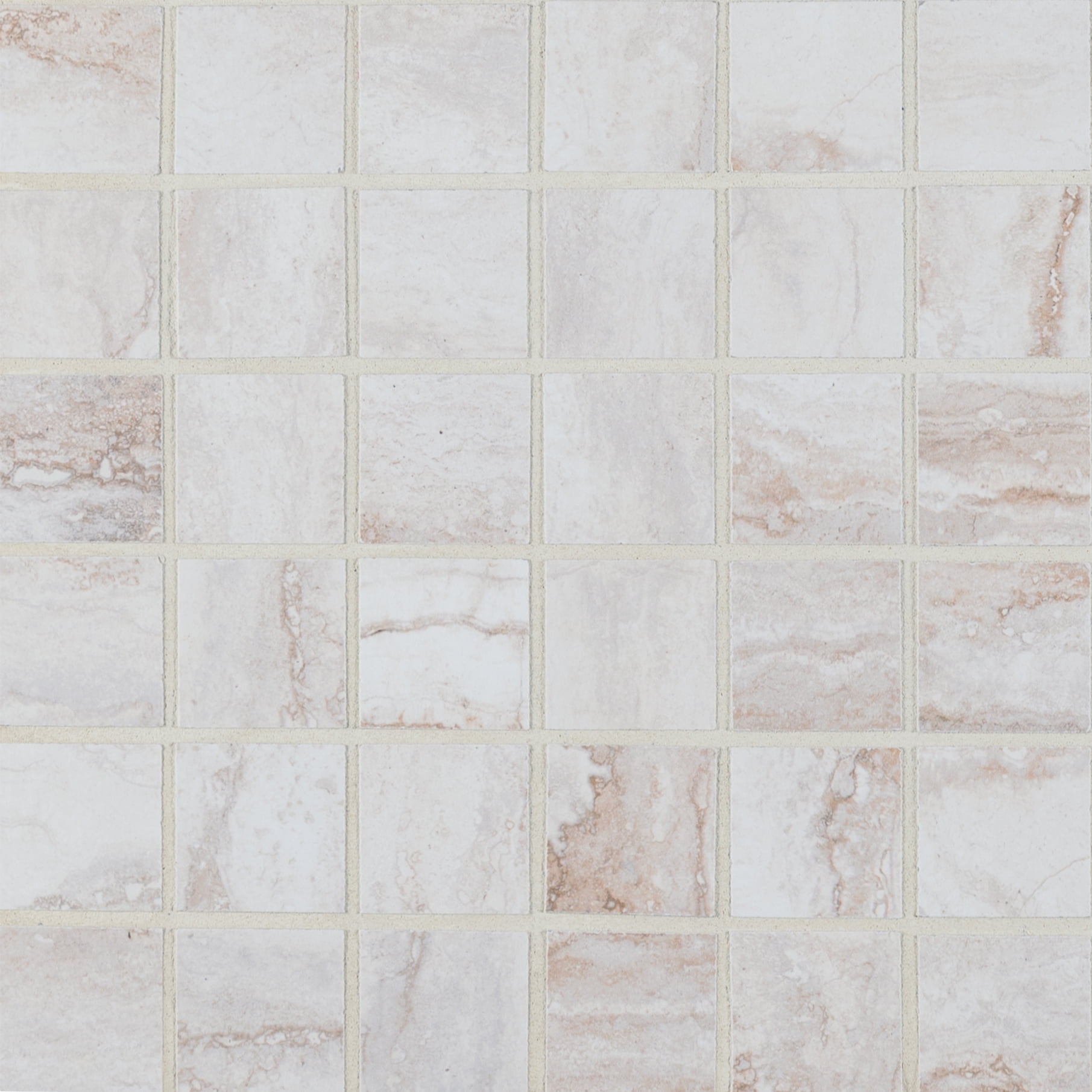 MSI Bernini Bianco 12 in. x 12 in. x 10 mm Glazed Porcelain Mesh-Mounted Mosaic Tile (8 sq. ft. / case)