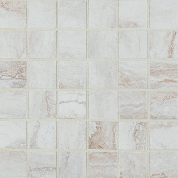 MSI Bernini Bianco 12 in. x 12 in. x 10 mm Glazed Porcelain Mesh-Mounted Mosaic Tile (8 sq. ft. / case)