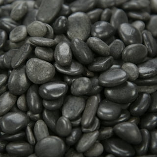 Large Polished Black River Stones