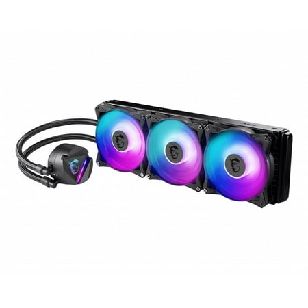 MSI - MAG CORELIQUID 360R - 360mm Radiator - AIO ARGB CPU Liquid Cooler - Rotating Cap Design - 3x 120mm ARGB PWM Fans