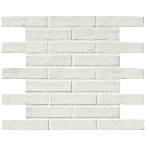 MSI Capella White Brick 2-1/3 In. X 10 In. Matte Porcelain Floor And Wall Tile (5.15 Sq. Ft. / Case)