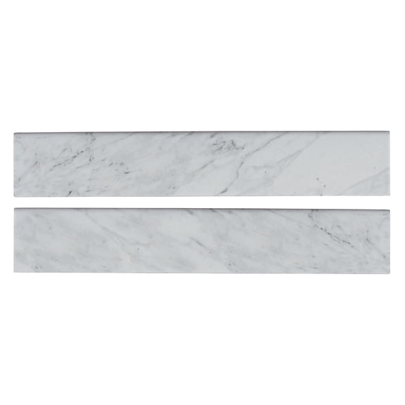 MSI Carrara Bullnose 3 in. x 18 in. Matte Porcelain Wall Tile (15 Lin. ft./Case)