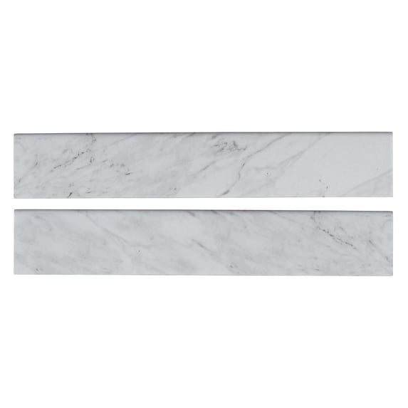 MSI Carrara Bullnose 3 in. x 18 in. Matte Porcelain Wall Tile (15 Lin. ft./Case)