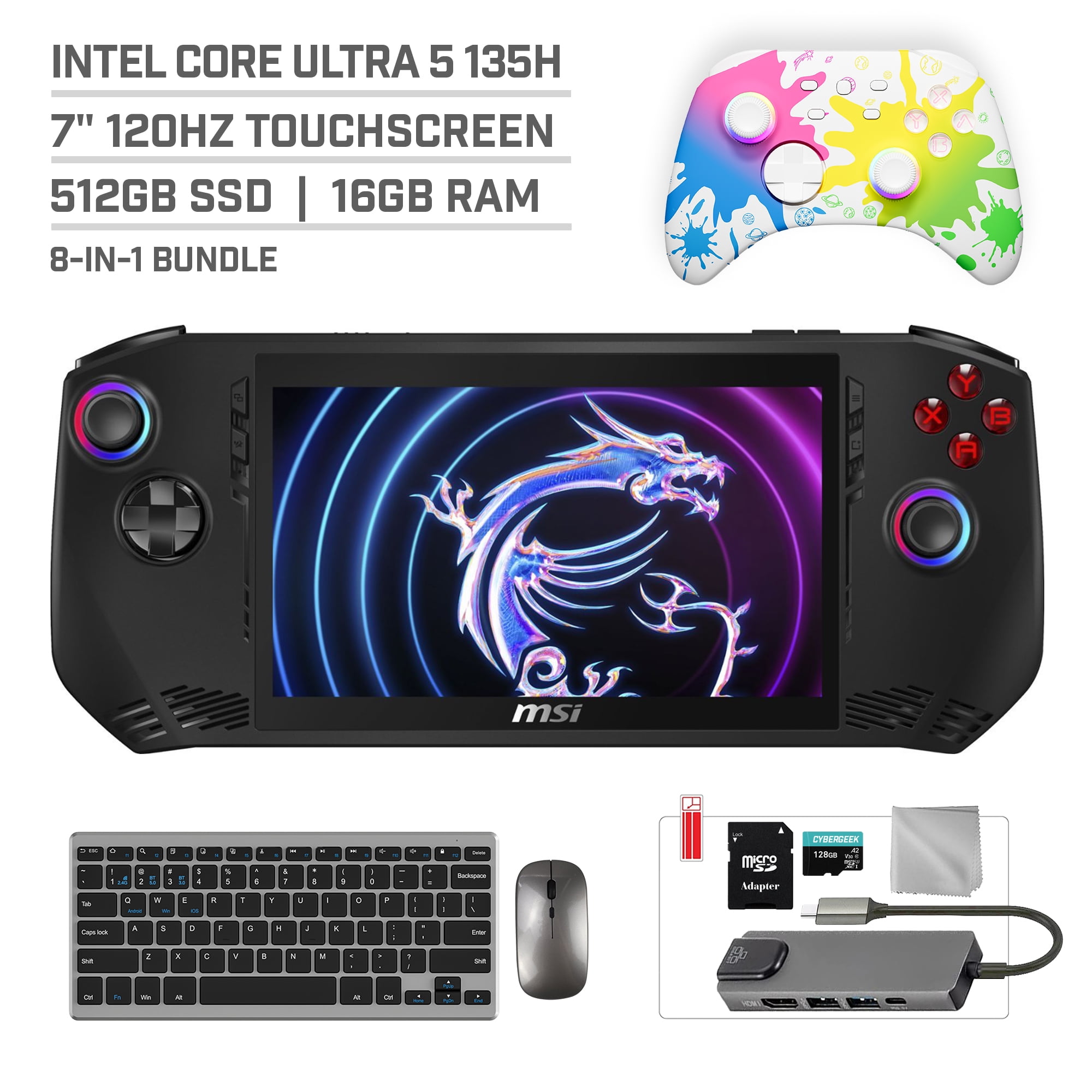 MSI - Brandclub - MSI Claw A1M 512GB Gaming Handheld 7-inch