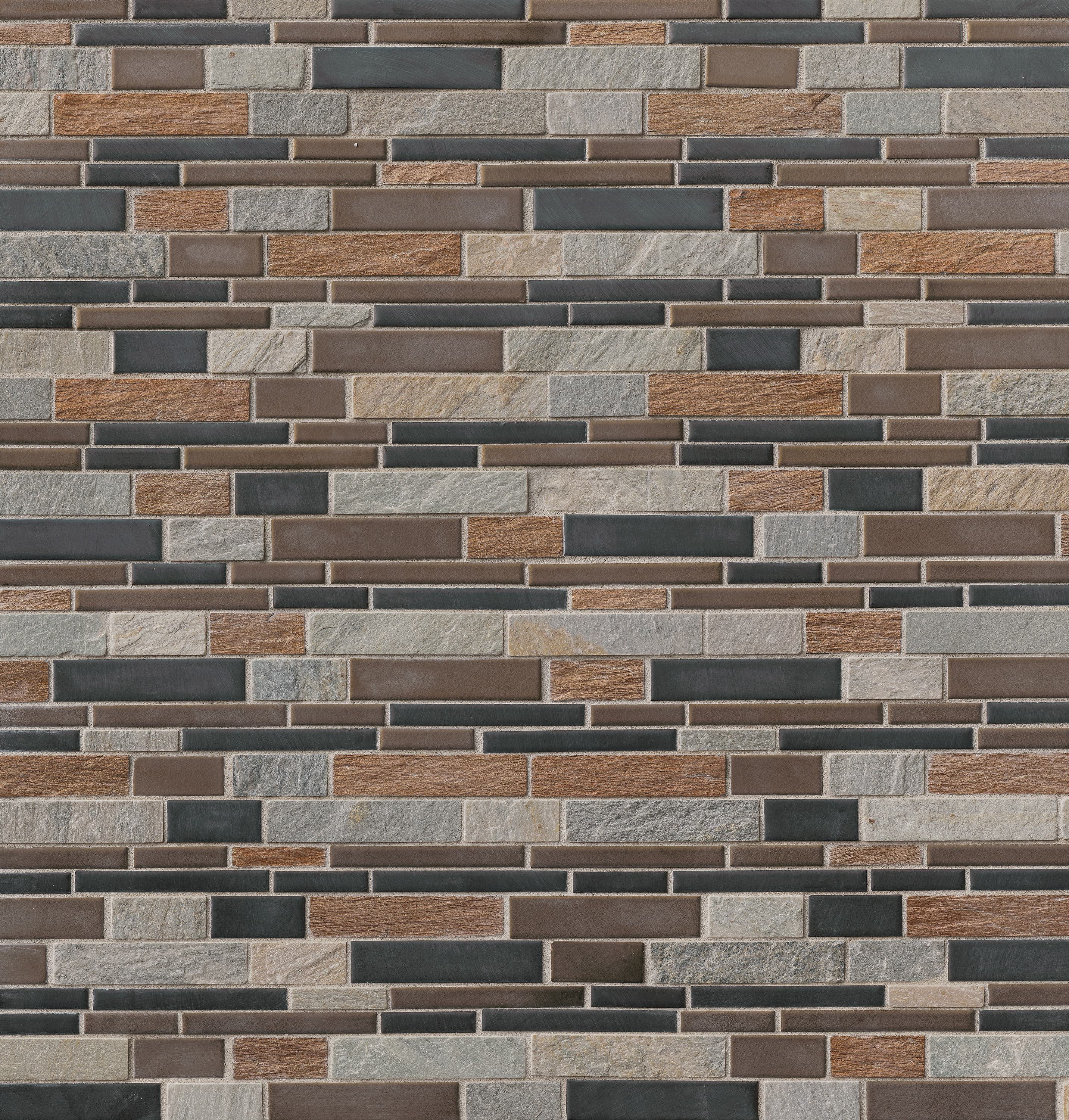 MSI Cobrello Interlocking 12 in. x 12 in. x 8mm Porcelain and Stone Mesh-Mounted Mosaic Tile (10.4 sq. ft./Case)