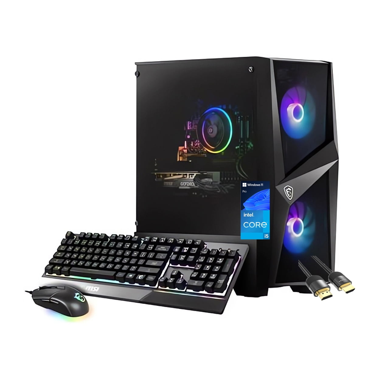 MSI Codex R Gaming Desktop, Intel i5-13400F, NVIDIA RTX 4060 8GB, 16GB  DDR5, 1TB SSD, Win 11, Black 