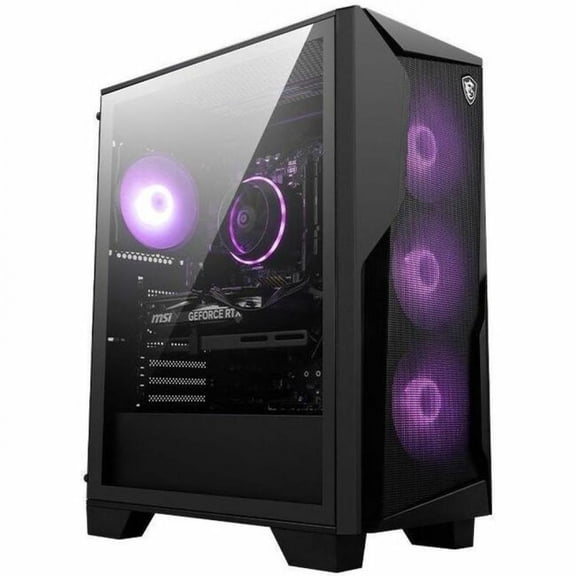 MSI Codex R2 B14NVL5-693US Gaming Desktop PC - Intel Core i5-14400F, GeForce RTX 5060, 16GB DDR5, 1TB NVMe SSD, Windows 11 Home, Black - Intel H610 Motherboard - Intel I219V 1Gbps LAN - Wi-Fi 6E - ...
