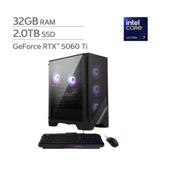 MSI Codex R2 Gaming Desktop, Intel Core Ultra 7 265, 32GB RAM, 2TB SSD