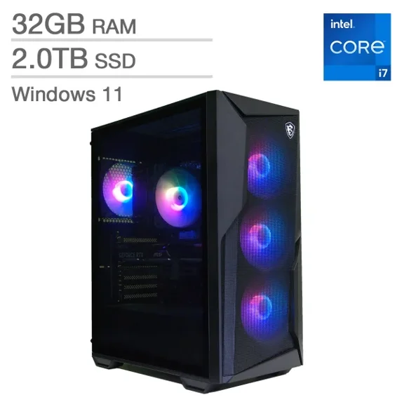 Msi Codex R2 Computer MSI Codex R2 Gaming Desktop, Intel Core i7-14700F - 32GB RAM, 2TB SSD ...