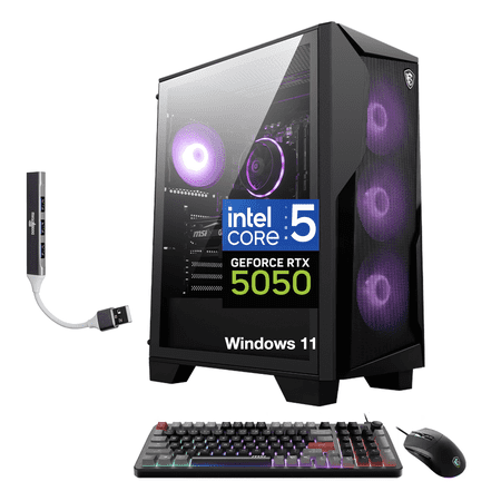 MSI Codex R2 Desktop i5 14400F RTX 5050 16GB DDR5 1TB SSD Win11 Pro w/DKZ USB Hub