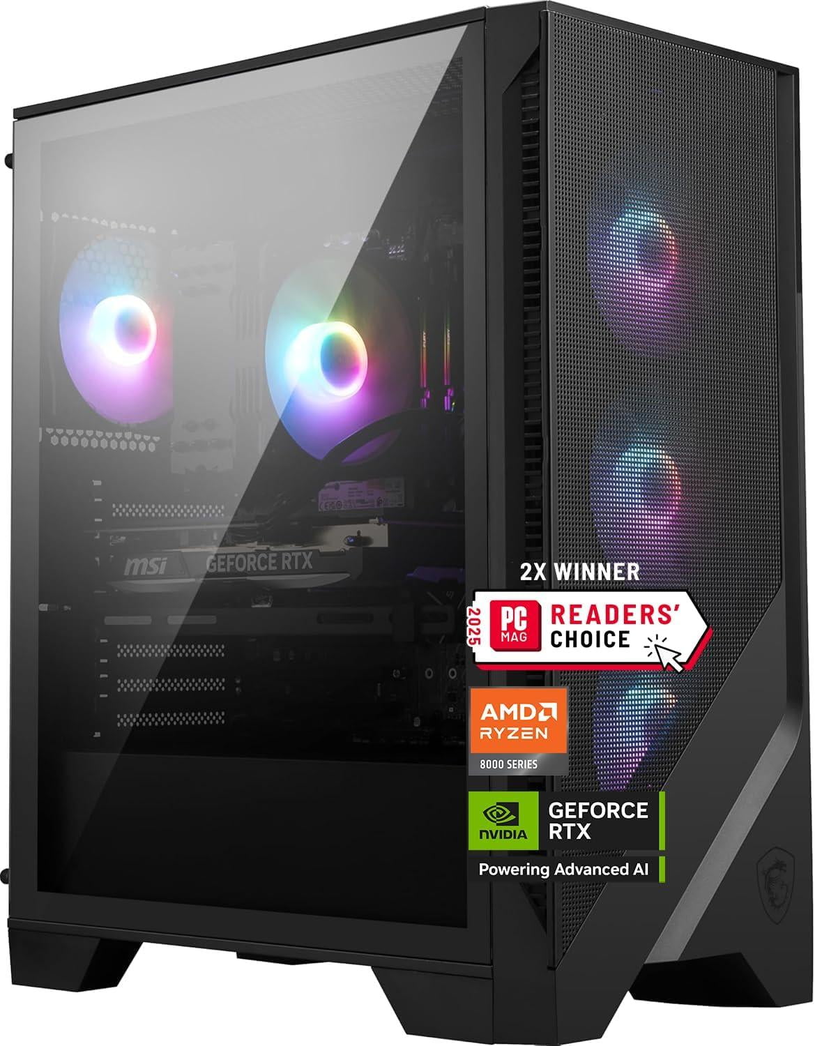 その他 FMVWWD2S7 MSI Codex Z2 Gaming Desktop: AMD R7-8700F, GeForce RTX 5070, 32GB