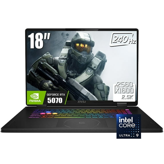 MSI Crosshair 18 HX Gaming Laptop, 18" 2560 x 1600 QHD+ 240Hz IPS Display, Intel Core Ultra 9 275HX, GeForce RTX 5070 8GB GDDR7, RGB Backlit KB, WiFi 6E, Win11 Home(64GB DDR5 / 4TB SSD)