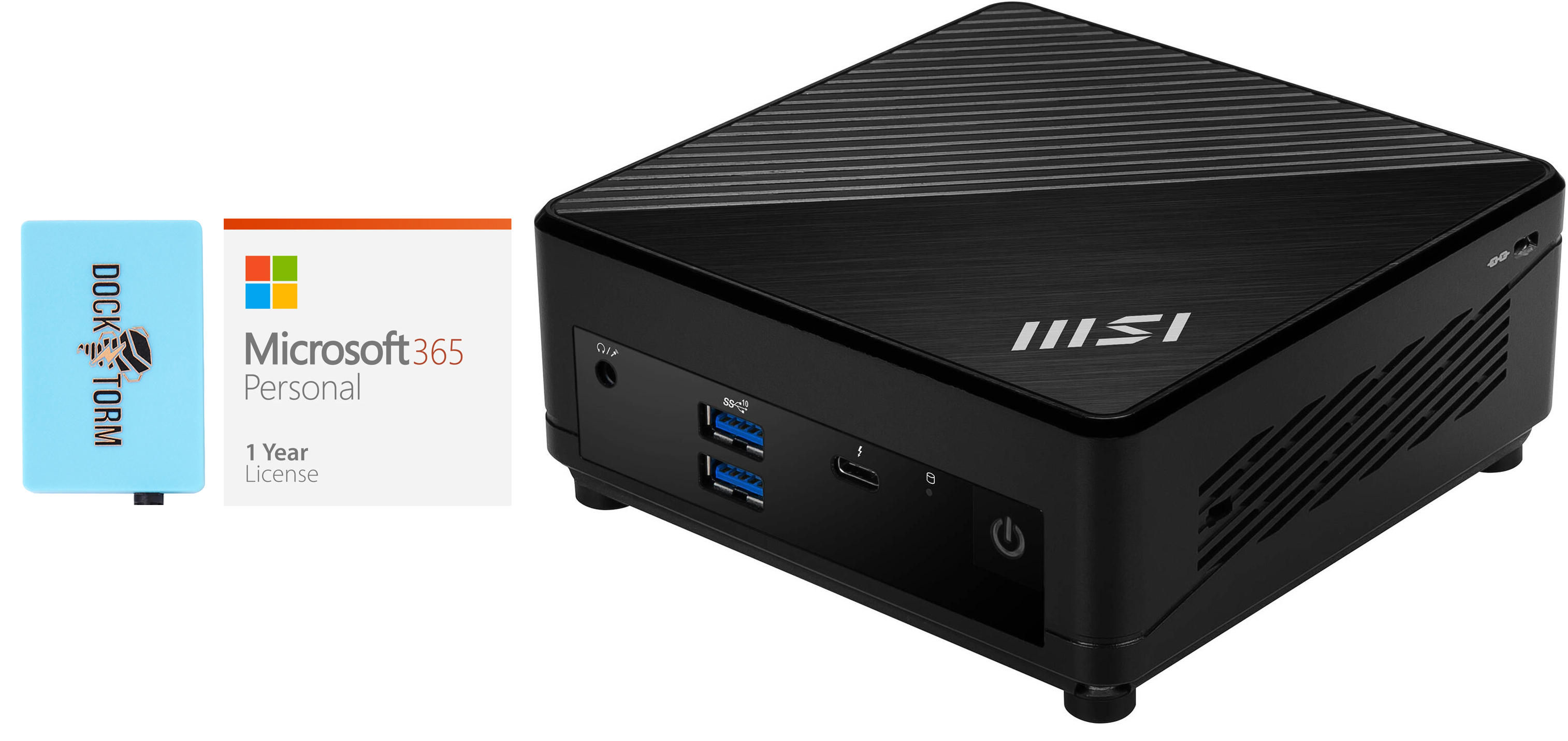 MSI Cubi 5 Home/Business Mini Desktop (Intel i5-1235U 10-Core, Intel UHD, Wifi, Bluetooth, ) with Microsoft 365 Personal , Dockztorm Hub - image 1 of 7