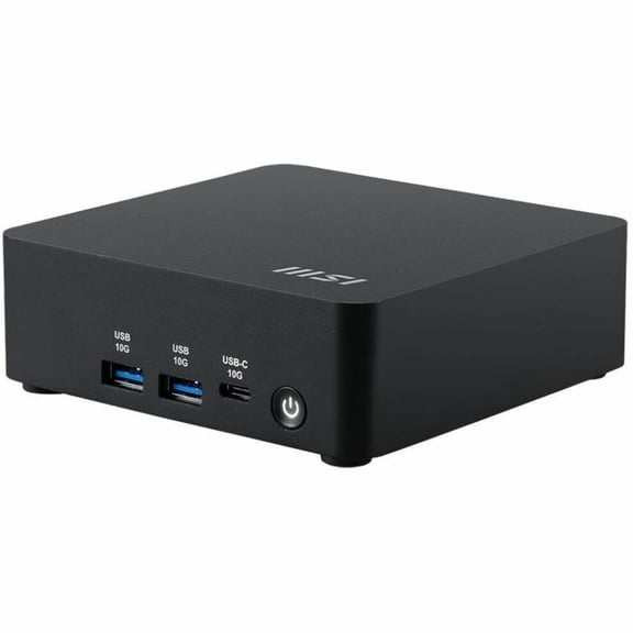 MSI Cubi NUC AI 1UMG-013UST Desktop Computer, Intel Core Ultra 5 125H, 16 GB, 1 TB SSD, Mini PC, Black, TAA Compliant, 3 Yr Advance Replacement
