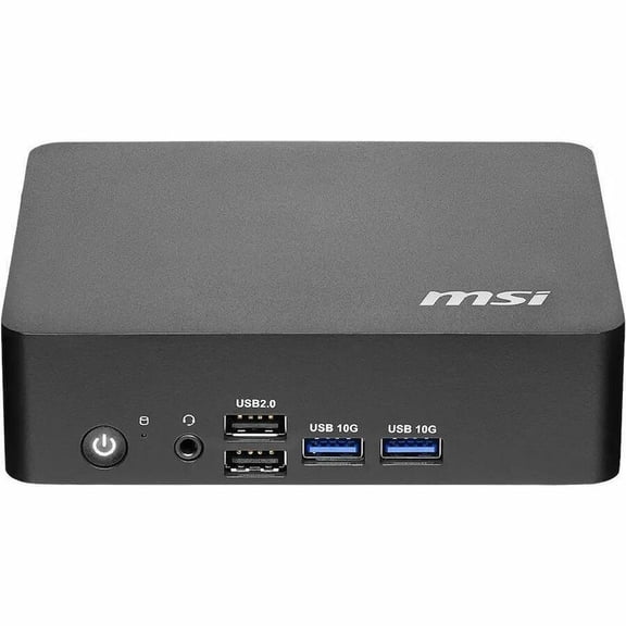 MSI Cubi NUC Cubi NUC TWG S-016US Desktop Computer, Intel N-Series N150, 8 GB, 128 GB PCI Express NVMe 3.0 x4 SSD, Mini PC, Black