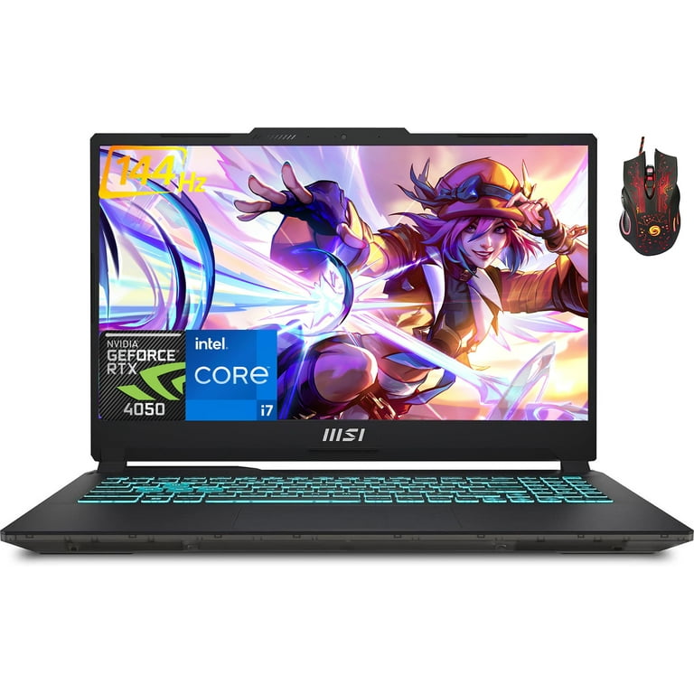 MSI Cyborg 15.6" Gaming Laptop, Intel Core i7-13620H, 16GB DDR5 RAM, 512GB  SSD, NVIDIA GeForce RTX 4050 Graphics, Windows 11 Home, Bundle with Cefesfy  Gaming Mouse - Walmart.com