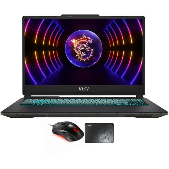 MSI Cyborg 15 A12VF Gaming/Entertainment Laptop (Intel i7-12650H 10-Core, 15.6in 144Hz Full HD (1920x1080), GeForce RTX 4060, Win 10 Pro) with Clutch GM08 , Pad