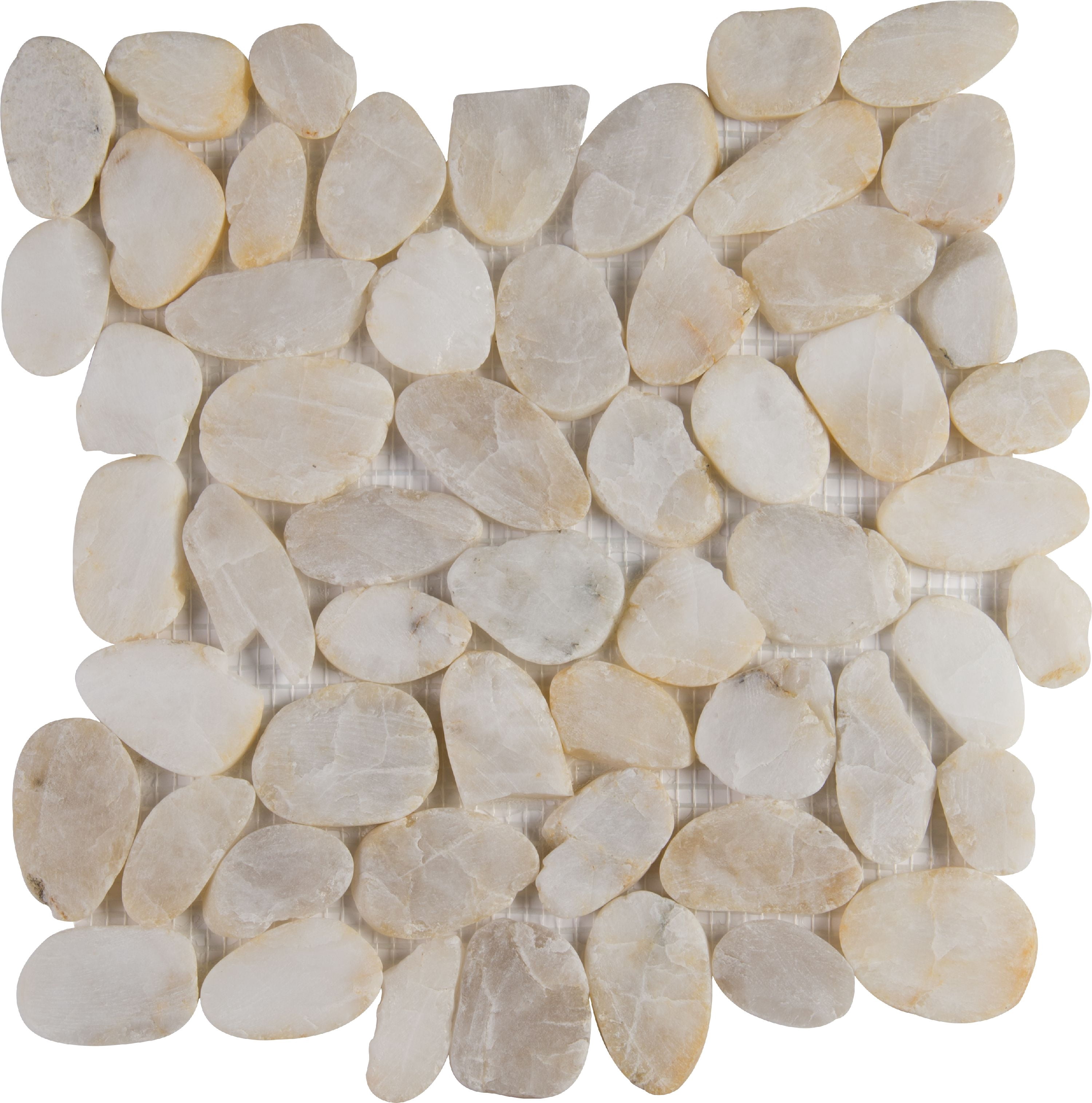 MSI Dorado River Rock 12 in. x 12 in. x 10mm Tumbled Marble Mesh-Mounted Mosaic Tile (10 sq. ft. / case)