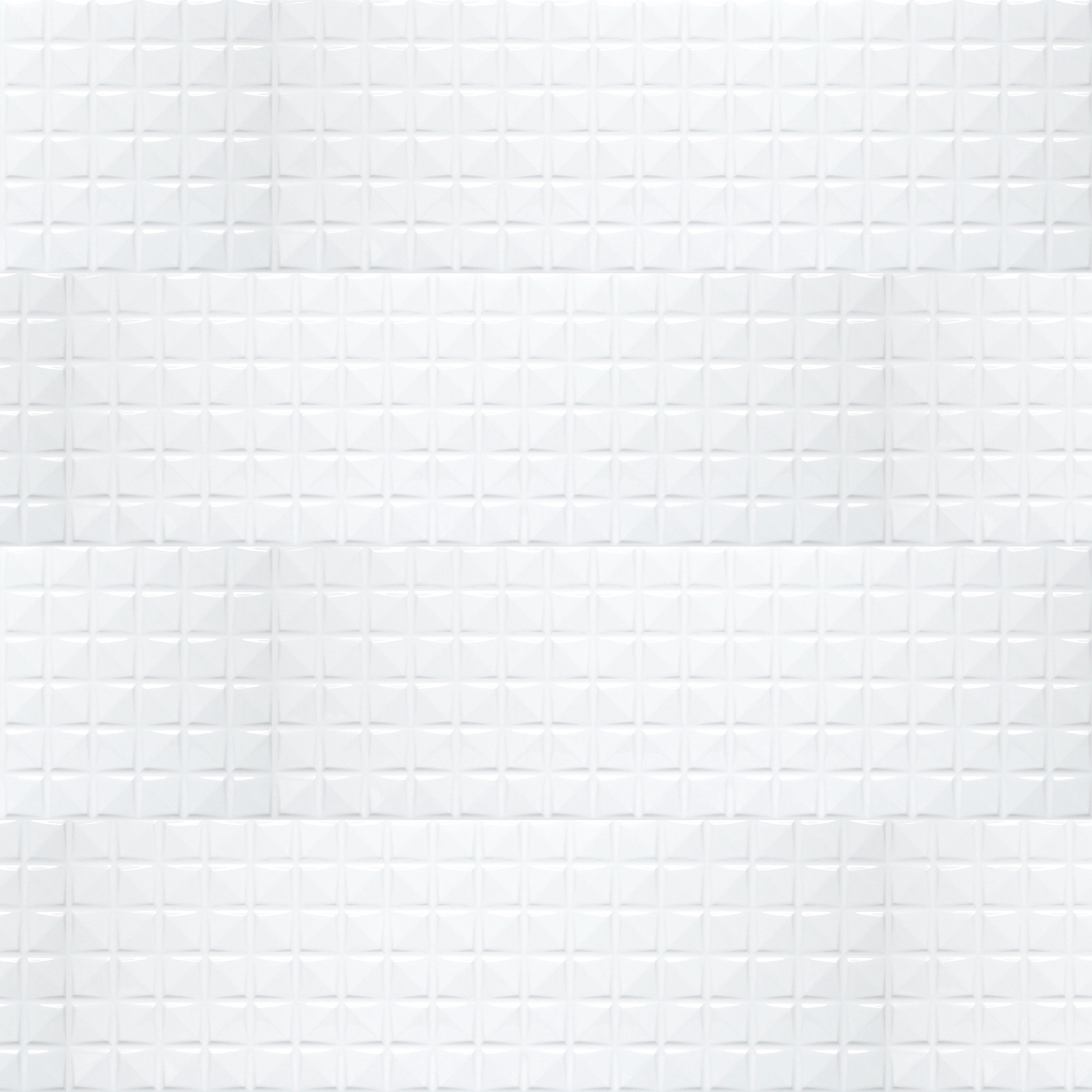 MSI Dymo Chex White 12 X 24 Glossy Ceramic Wall Tile