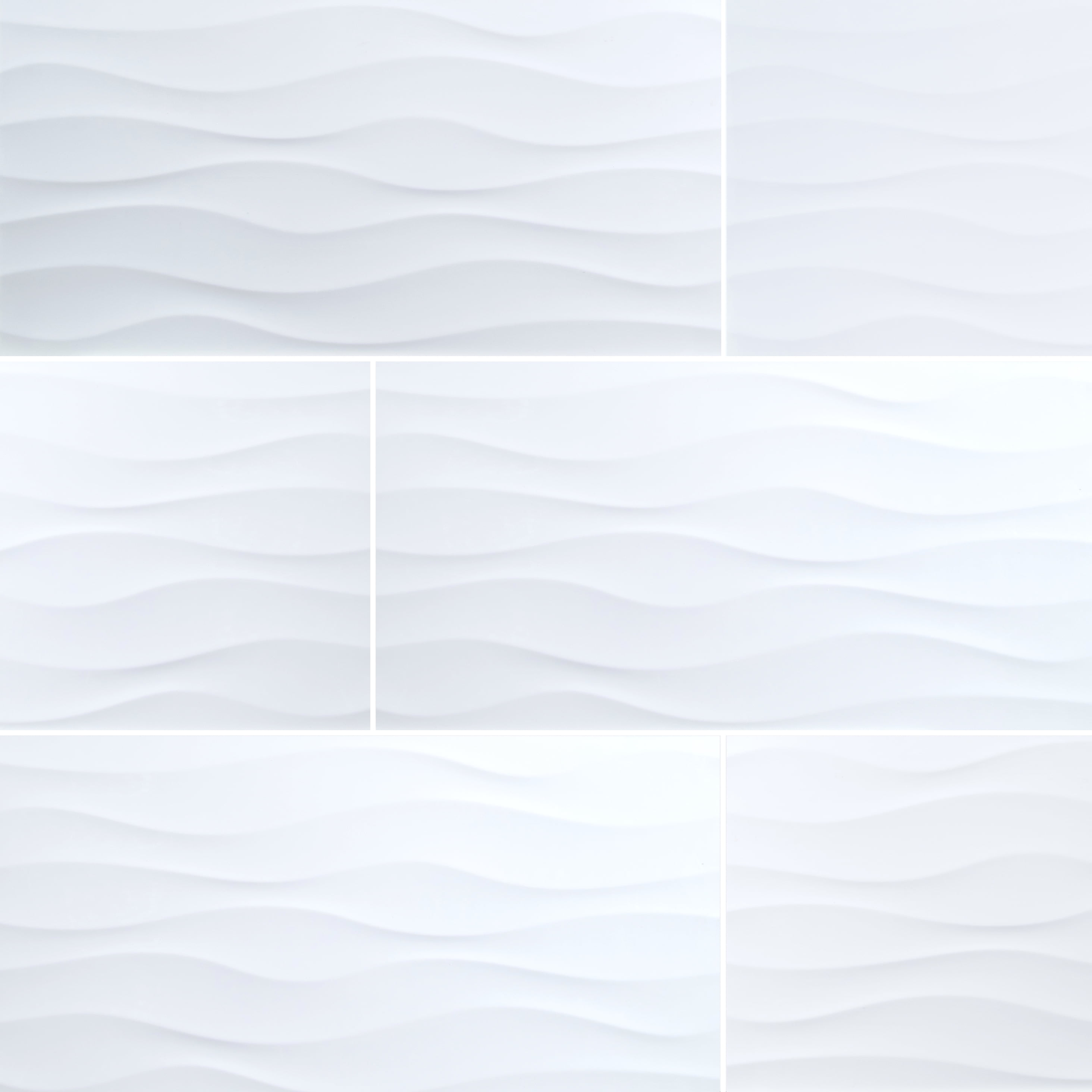 MSI Dymo Wavy White 12 in. x 24 in. Glossy Ceramic Wall Tile (16 sq. ft./case) MSI Dymo Wavy White 12 in. x 24 in. Glossy Ceramic Wall Tile (16 sq. ft./case)