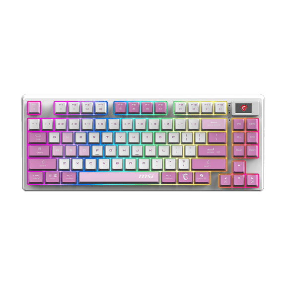 MSI FORGE GK600 TKL Tenkeyless Wireless RGB Mechanical Gaming Keyboard, Violet