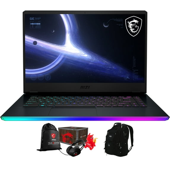 MSI GE66 Raider 11UG-070-15 Gaming Laptop (Intel i7-11800H 8-Core, 15.6in 240Hz 2K Quad HD (2560x1440), NVIDIA GeForce RTX 3070, 16GB RAM, Win 10 Home) with Loot Box , Travel/Work Backpack
