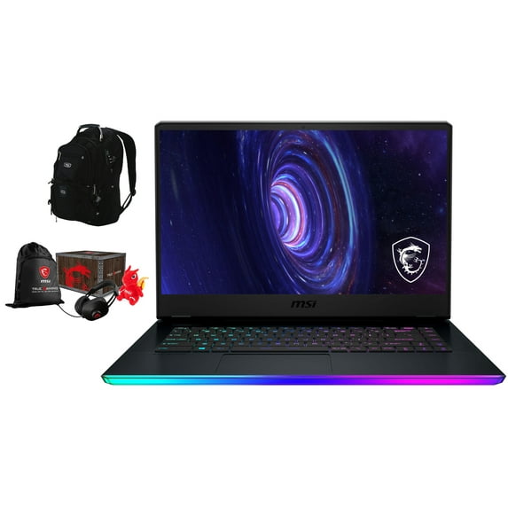MSI GE66 Raider Gaming and Entertainment Laptop (Intel i7-10870H 8-Core, 64GB RAM, 1TB PCIe SSD, 15.6" Full HD (1920x1080), NVIDIA RTX 3080, Wifi, Bluetooth, Win 10 Pro) with ME2 Backpack , Loot Box
