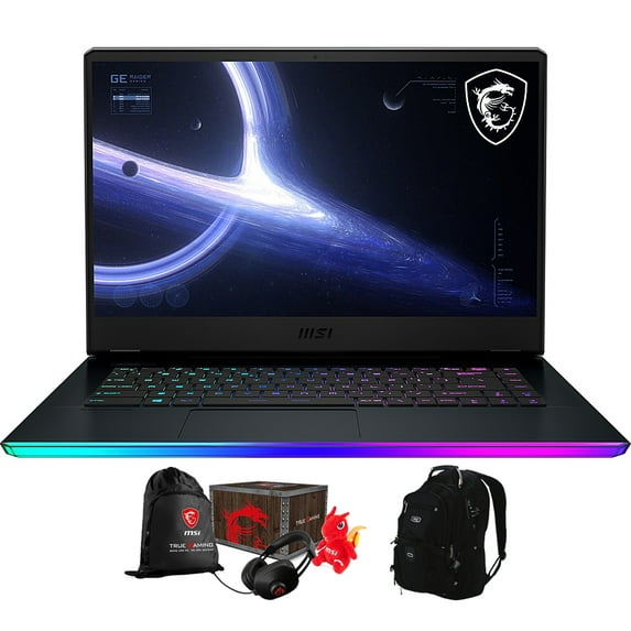 MSI GE66 Raider Gaming Laptop (Intel i9-11980HK 8-Core, 15.6in 240Hz 2K Quad HD (2560x1440), NVIDIA RTX 3070, 64GB RAM, 4TB PCIe SSD, Backlit KB, Win 11 Pro) with Loot Box , Travel/Work Backpack