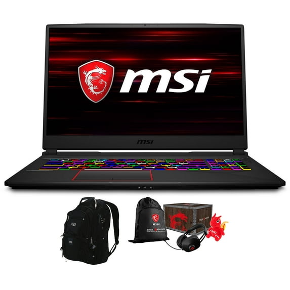 MSI GE75 Raider Gaming and Entertainment Laptop (Intel i7-10750H 6-Core, 32GB RAM, 2x2TB PCIe SSD RAID 0 (4TB) + 2TB HDD, 17.3" Full HD (1920x1080), Win 10 Home) with ME2 Backpack , Loot Box