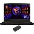 thumbnail image 1 of MSI GF63 12VE-066US Gaming Laptop (Intel i7-12650H 10-Core, 15.6in 144 Hz Full HD (1920x1080), GeForce RTX 4050, 32GB RAM, 1TB PCIe SSD + 2TB  HDD, Win 11 Home) with DV4K Dock, 1 of 7