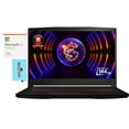 thumbnail image 1 of MSI GF63 12VE-066US Gaming Laptop (Intel i7-12650H 10-Core, 15.6in 144 Hz Full HD (1920x1080), GeForce RTX 4050, 32GB RAM, Win 11 Pro) with Microsoft 365 Personal , Dockztorm Hub, 1 of 7