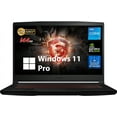 thumbnail image 1 of MSI GF63 Gaming Laptop, 15.6" FHD IPS, Intel Core i5-11400H, NVIDIA GeForce RTX 3050, 32GB RAM, 2TB SSD, Wi-Fi 6, Backlit Keyboard, Bluetooth, Windows 11 Pro, Cefesfy Gaming Mouse, 1 of 8