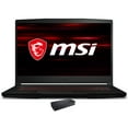 thumbnail image 1 of MSI GF63 Thin 10SCXR Gaming/Entertainment Laptop (Intel i5-10300H 4-Core, 15.6in 60Hz Full HD (1920x1080), NVIDIA GTX 1650 [Max-Q], 8GB RAM, Win 11 Pro) with D6000 Dock, 1 of 7