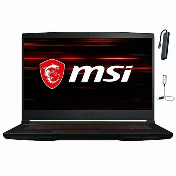 MSI GF63 Thin 15.6" Gaming Laptop, FHD 144Hz, Intel Core i5-11400H, NVIDIA GeForce RTX 3050, 16GB Memory, 512GB SSD, Windows 11 Home, Black with Mazepoly Accessories