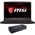 thumbnail image 1 of MSI GF63 Thin Gaming & Entertainment Laptop (Intel i5-10500H 6-Core, 15.6" 144Hz Full HD (1920x1080), Nvidia RTX 3050, 32GB RAM, 2TB PCIe SSD + 2TB  HDD, Backlit KB, Win 10 Pro) with D6000 Dock, 1 of 7
