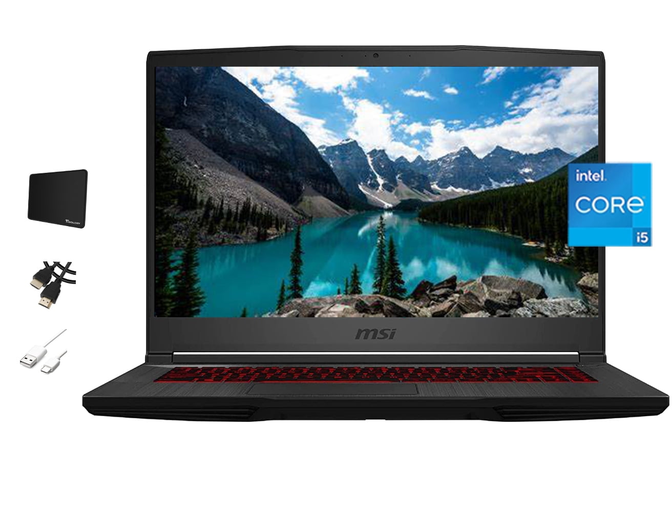 MSI GF65 Gaming Laptop, 15.6" FHD 1080p, Intel Core i510500H, NVIDIA GeForce RTX 3060, 8GB, 512GB NV
