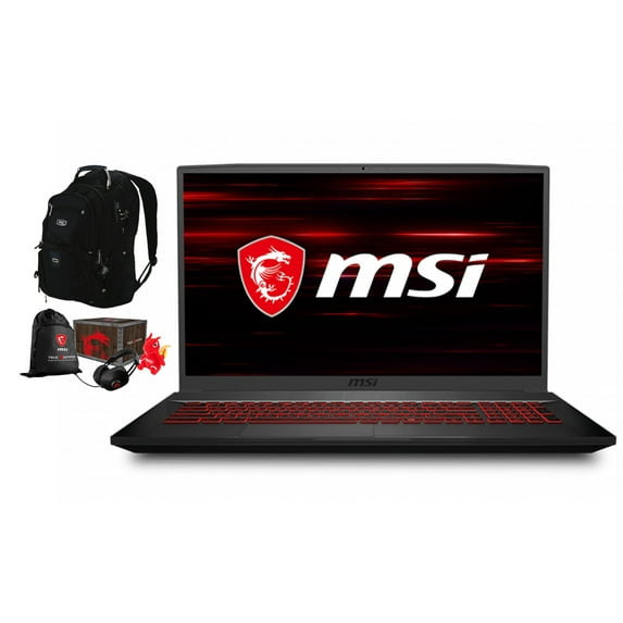 MSI GF75 Thin 10SCXR-003 Gaming and Entertainment Laptop (Intel i5-10300H 4-Core, 8GB RAM, 512GB PCIe SSD + 1TB HDD, 17.3" Full HD (1920x1080), Win 10 Home) with ME2 Backpack , Loot Box