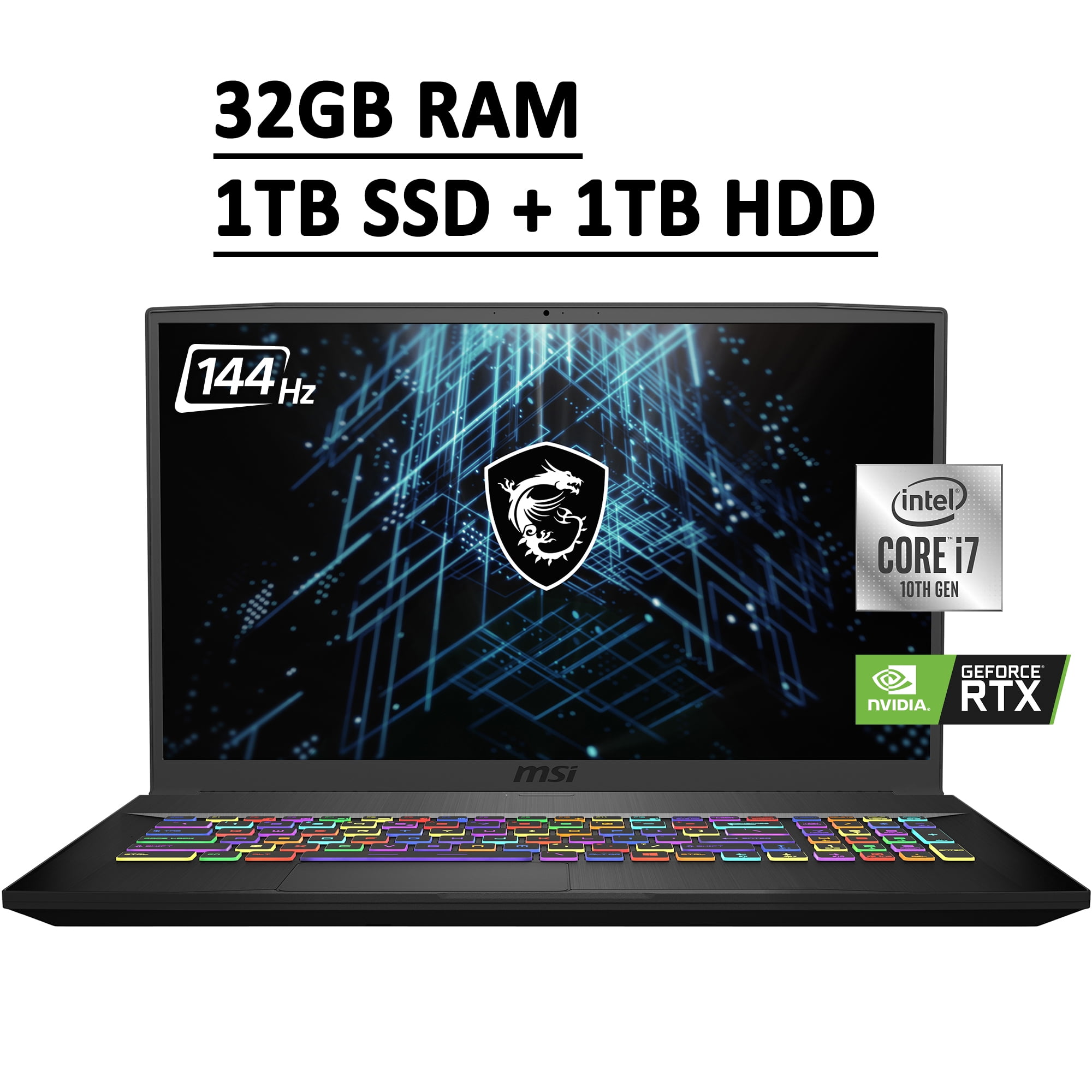 MSI GF75 Thin 17 Gaming Laptop FHD IPS 144Hz 10th Gen Intel