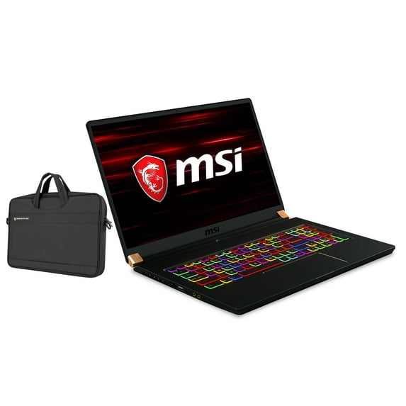 MSI GS75 Stealth-205 Gaming & Entertainment Laptop (Intel i7-8750H 6-Core, 17.3" 144Hz Full HD (1920x1080), NVIDIA RTX 2060, 64GB RAM, 2x2TB PCIe SSD RAID 1 (2TB), Win 10 Pro) with Topload Bag