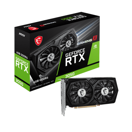 MSI GeForce RTX 3050 Gaming X 6G Graphics Card, 6GB GDDR6, DPx1, HDMIx2, DLSS 4