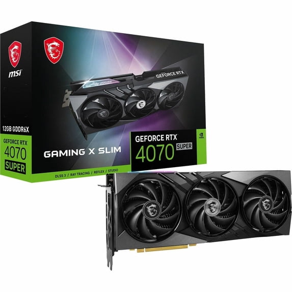 MSI Gaming GeForce RTX 4070 SUPER 12GB GDDR6X PCI Express 4.0 ATX Video Card RTX 4070 SUPER 12G GAMING X SLIM